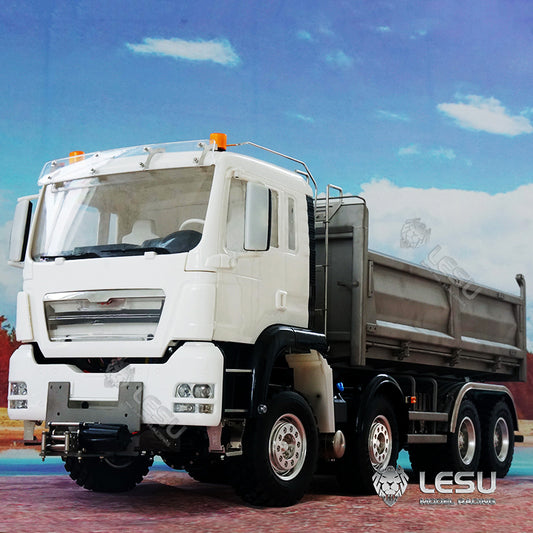 In Stock LESU 1/14 Scale 8*8 Metal Chassis TGS Hydraulic Dumper Truck Construction Vehicle W/ Light Sound System Motor ESC Servo Model
