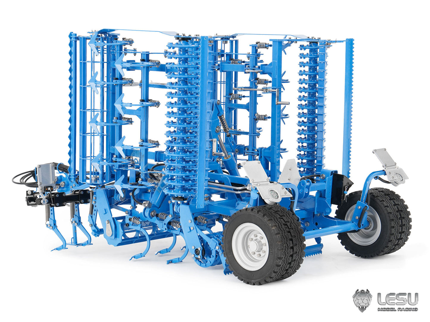 Metal LESU K500 Seedbed Pre-sowing Soil Preparation Machine Planter Plough for 1/14 RC Hydraulic Farm Tractor AOUE 1050 Model