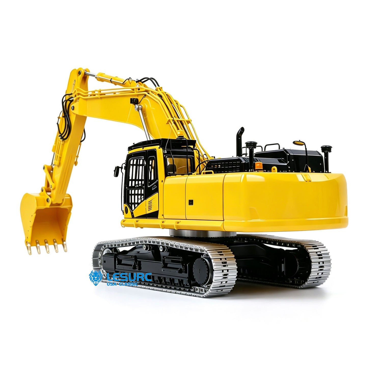 LIMITED-TIME SALE IN Stock LESU Aoue PC500 1/14 Metal RC Hydraulic Tracked Excavator RC Digger Model 7Ways Valve 3-4MAP Pump Light System Assembled