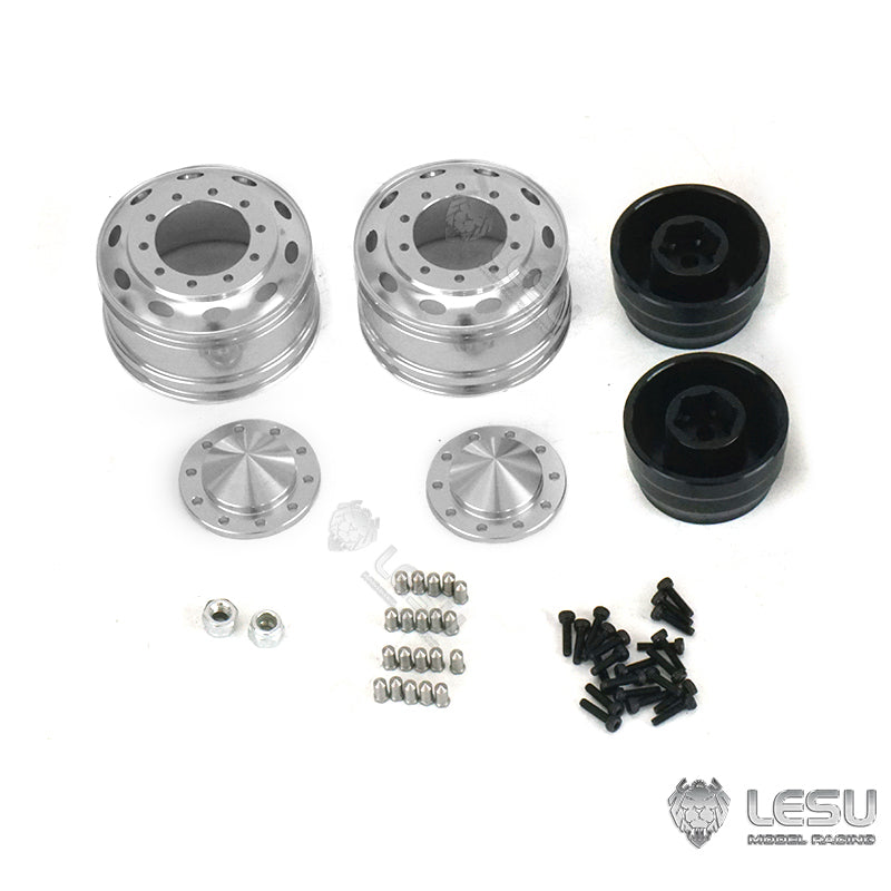 LESU Bearing Brake Metal Front Wheel Hub DIY Spare Part Suitable For RC 1/14 Truck American Vehicle Cars Model Accessory