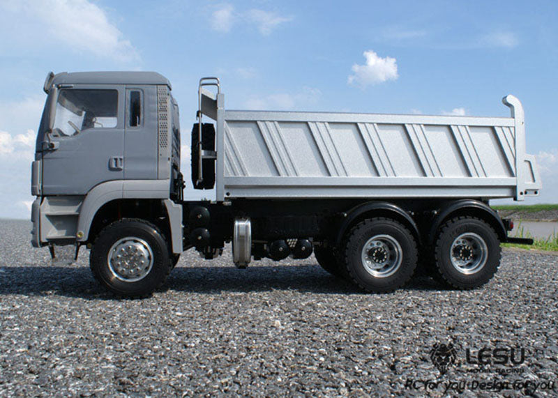 LESU TGS Cabin 1/14 Metal 8x8/6x6 RC Hydraulic Dumper Truck Tipper Vehicle 2 Speed High Torque Gearbox Sound Light System for RC Model Enthusiasts