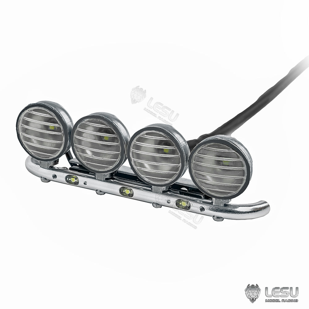 LESU Stainless Steel 1/14 Scale Headlight Spot Lamp for 770S R470 R620 RC Tractor Truck Model Radio Control Dumper Spare Part