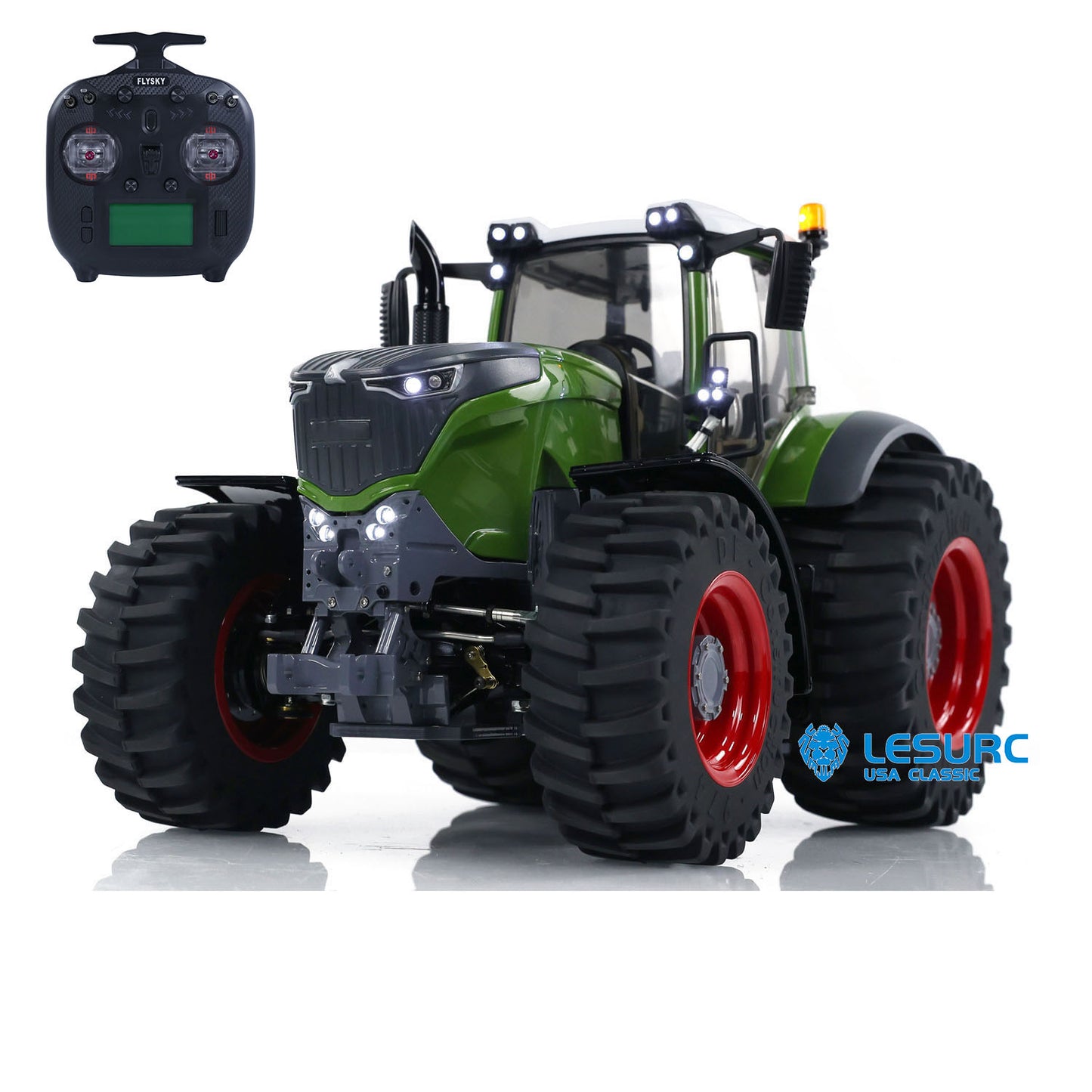 LESU A0005 1/16 4x4 Metal Chassis with Hooks Central Differential Light System for 1050 Walking Tractor Suitable to Scale Model Builders
