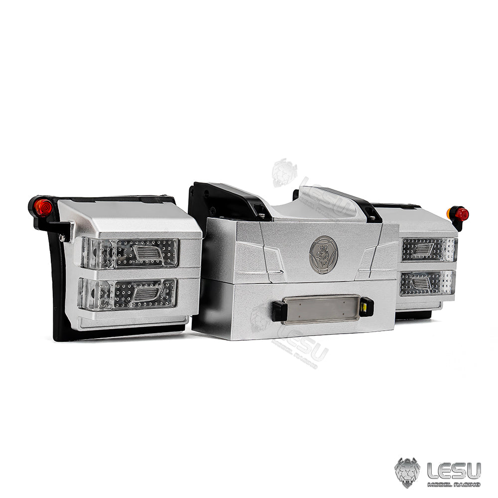 Metal Rear Beam Taillight Set LED for DIY TAMIYA 1/14 RC Tractor Truck R470 R620 770S Remote Control Lorry Car Model Vehicles
