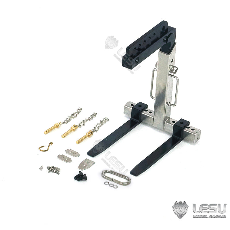 LESU Metal Manual Balance Fork Hydraulic Rotary Cylinder Hook Suitable for 1/14 RC Crane Dumper Truck Radio Control Cars