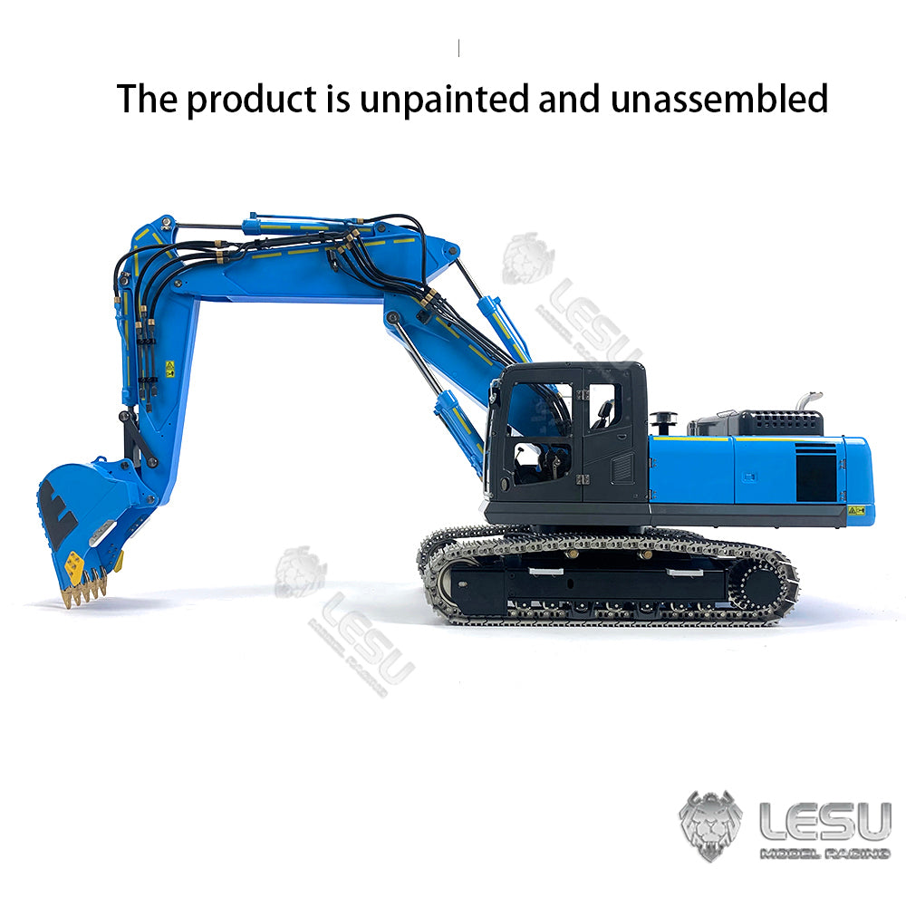 LESU 1/14 RC Hydraulic Unpainted Excavators 3 Arms Digger Model PC360 Electric Kits W/ Light Motor Servo Upgrade Accessories