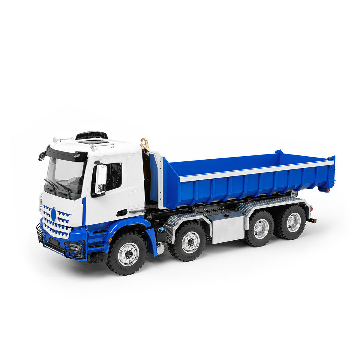 LESU Z0096 1/14 RC Hydraulic Roll Off Dump Truck with 8x8 Metal Chassis Telescopic Hook Lift 3 Speed Transmission Light Sound