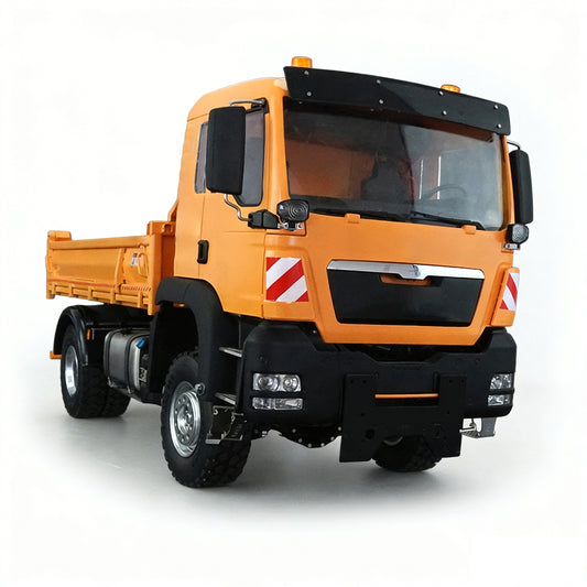 LESU 1/14 Scale Metal 4*4 Chassis TGS Hydraulic Dumper Truck Construction Vehicle Model W/ Light Sound System Motor ESC Servo