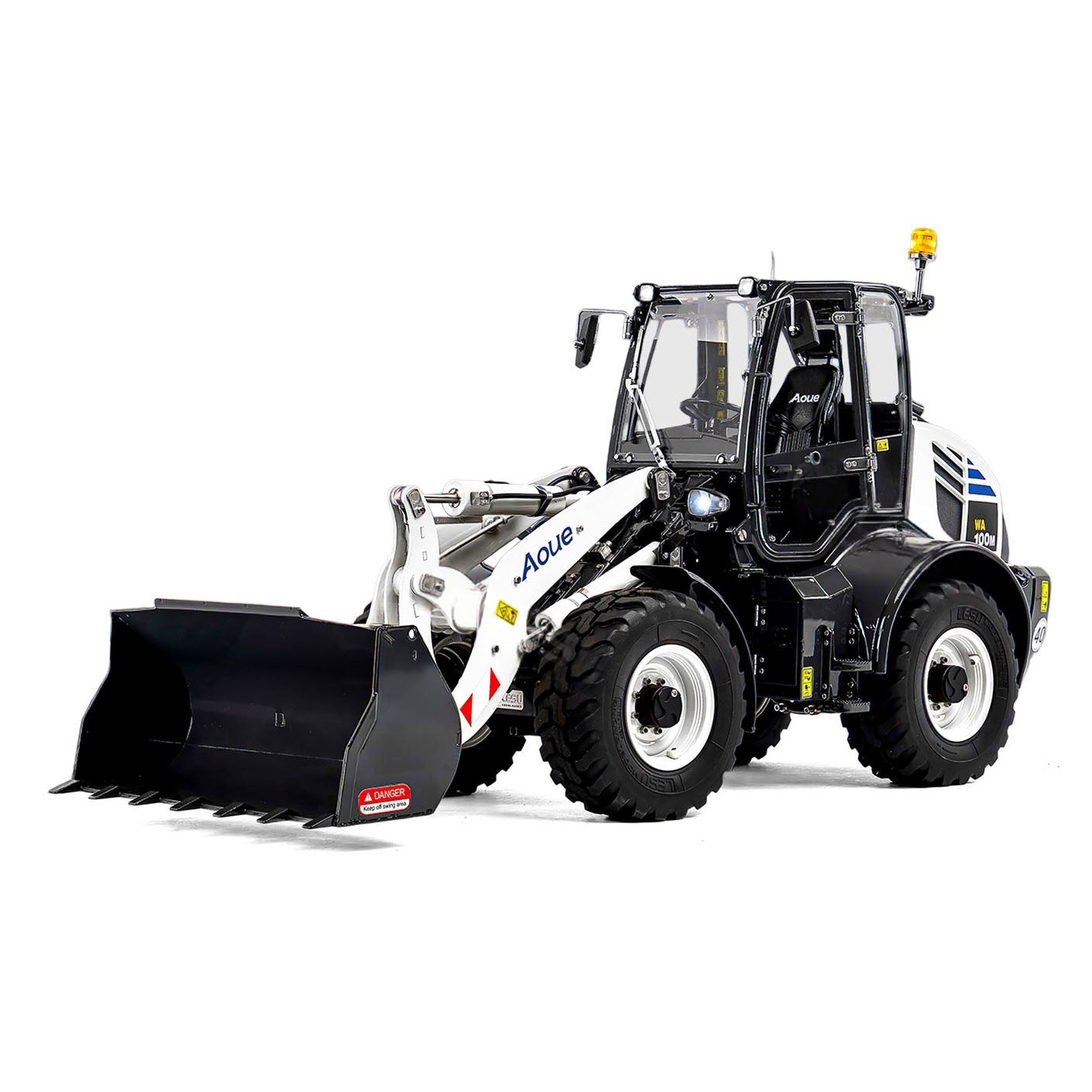 LESU 1/14 Hydraulic Remote Control Loader Aoue WA100M-8 4*4 Metal RC Machine With Quick Release Differential Lock Option Battery