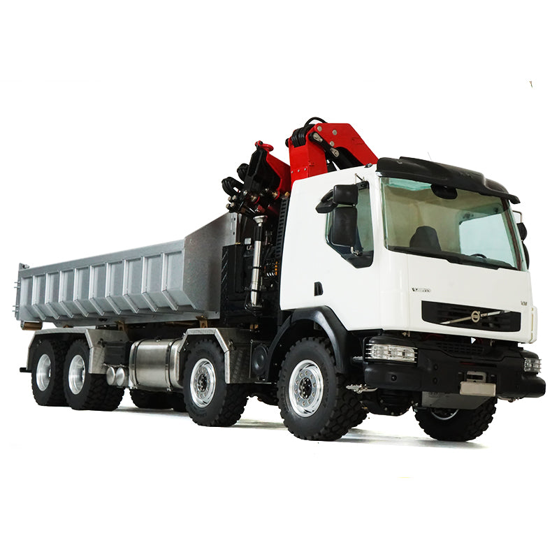 LESU Remote Control Hydraulic Roll on/off Dumper Crane 1/14 Scale RC Tipper Model Light Sound System Motor Servo W/O Battery