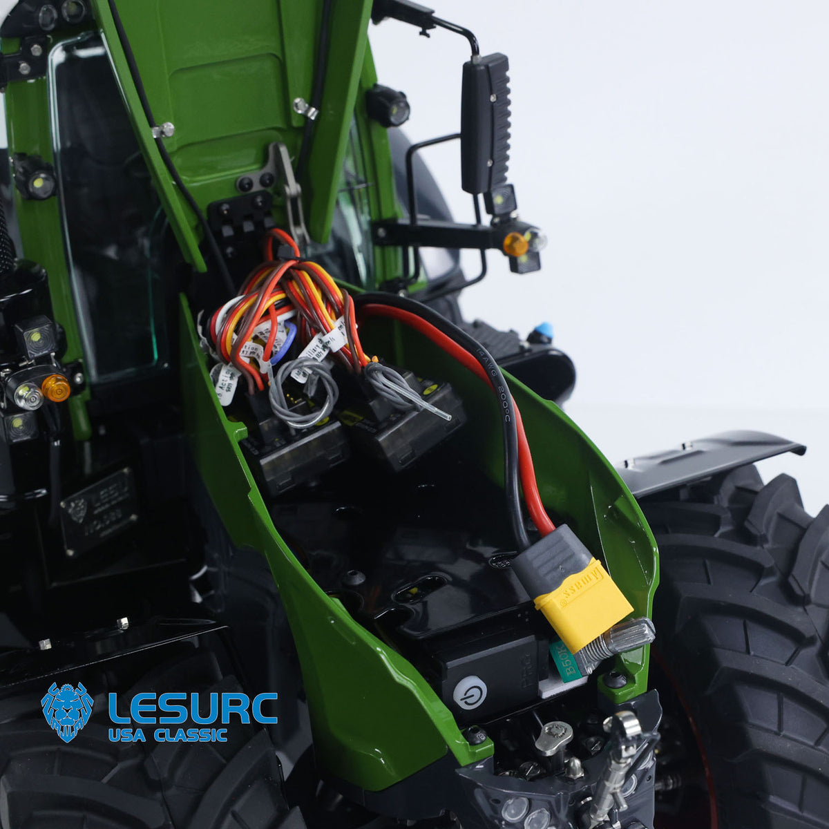 LESU AOUE 1050 Metal 4x4 1/14 RC Tractor Truck Hydraulic Agricultural Vehicles K500 Seedbed Pre-sowing Soil Preparation Machine Frsky XE Lite