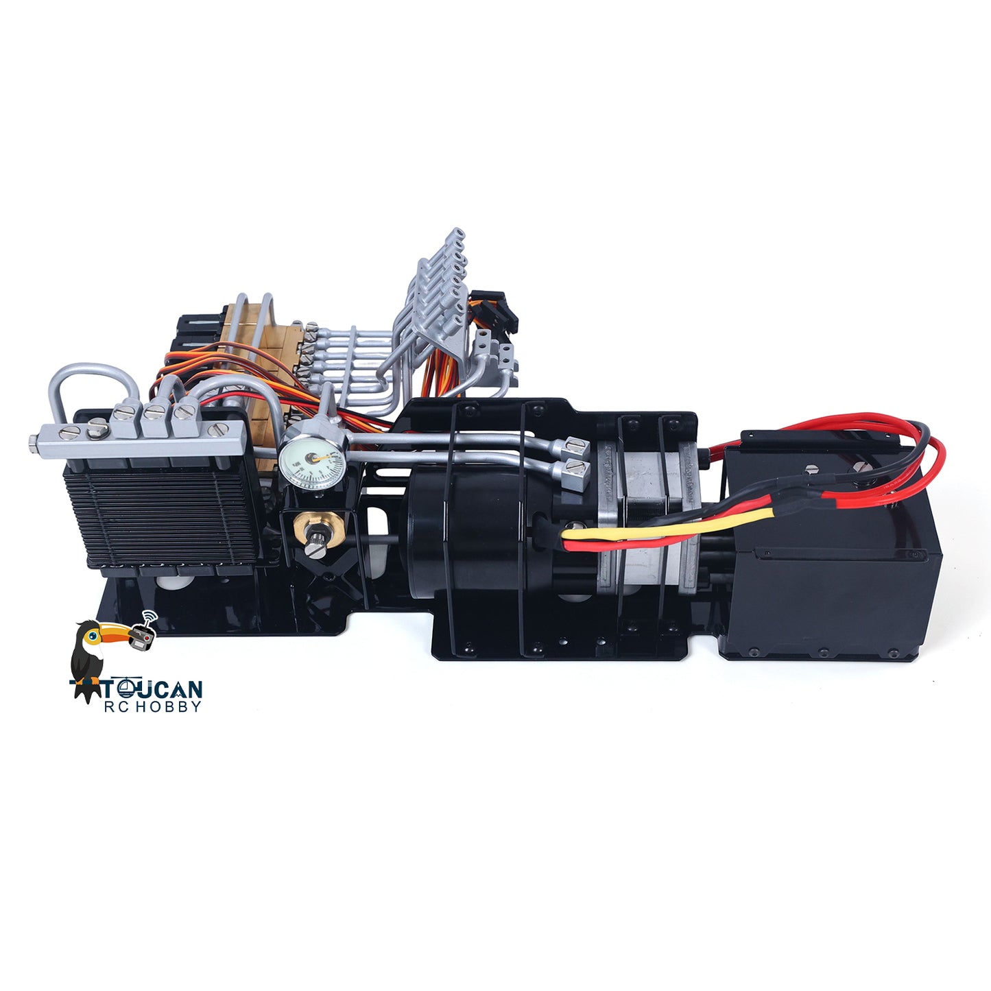 Metal LESU C374F KIT Model 1/14 Hydraulic Remote Control Heavy Excavator RC Digger 6CH Valve LCD Screen Light Pump Hobbywing ESC