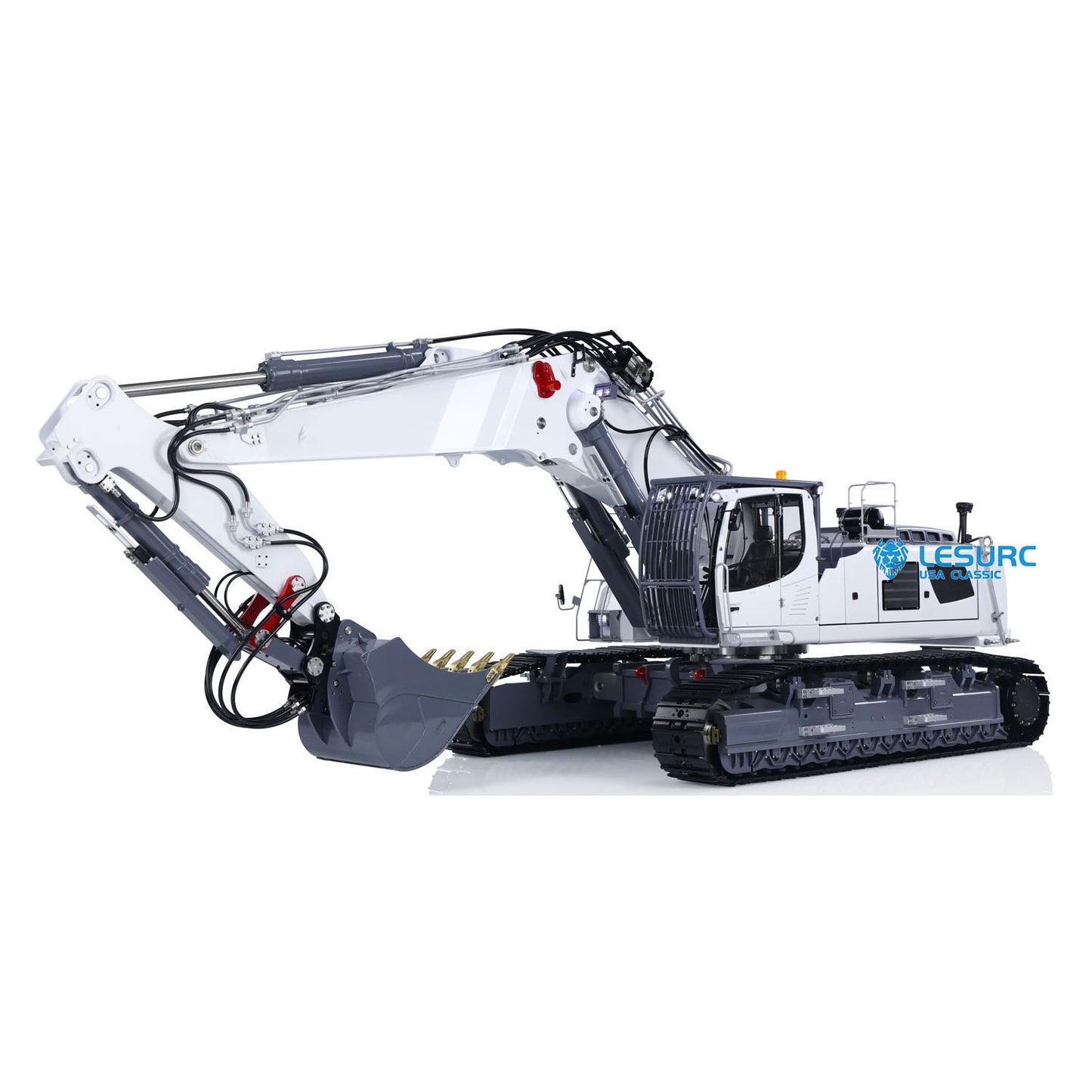 LESU 1/14 RC Heavy Full Hydraulic Demolition Excavator Aoue LR960 RTR Two Type Arms Digger Model Engineering Vehicle XE Radio