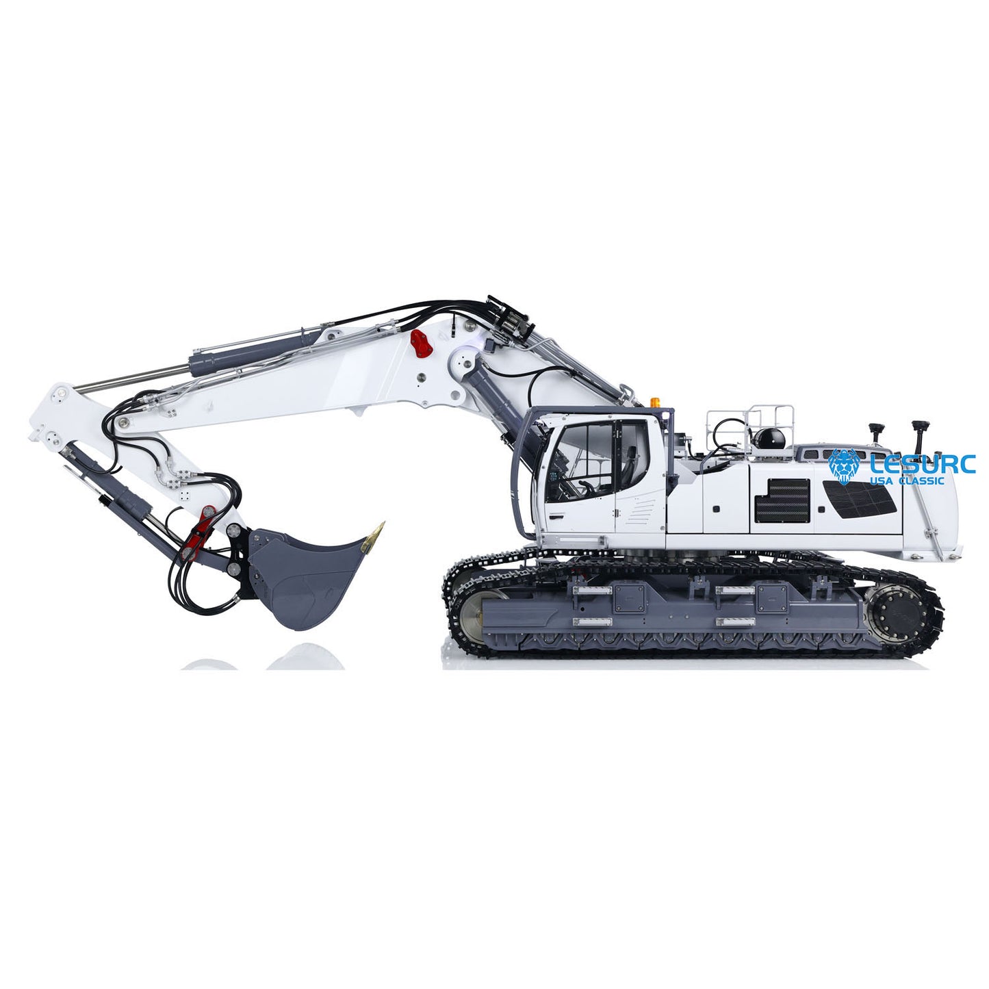 LESU 1/14 RC Heavy Full Hydraulic Demolition Excavator Aoue LR960 RTR Two Type Arms Digger Model Engineering Vehicle XE Radio