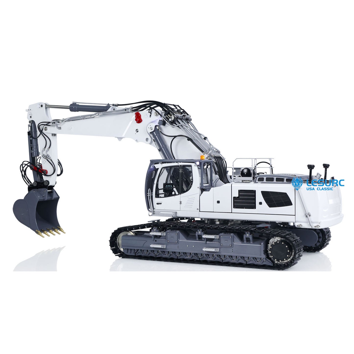 LESU 1/14 RC Heavy Full Hydraulic Demolition Excavator Aoue LR960 RTR Two Type Arms Digger Model Engineering Vehicle XE Radio