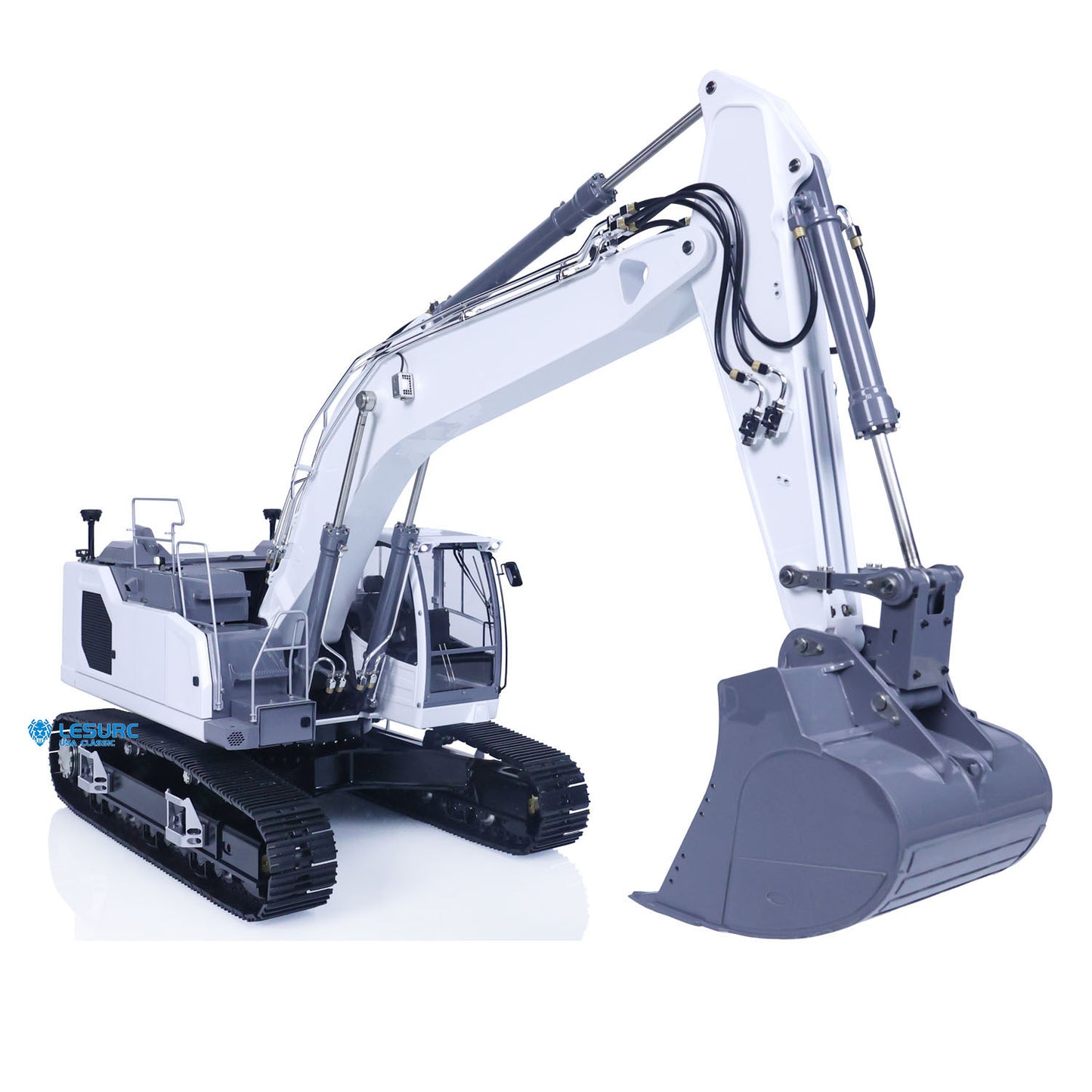 LESU Aoue-LR945 1/14 Metal RC Hydraulic Excavator B0016 7CH Valve Light System for Remote Control Digger Model Enthusiast Outdoor Fun