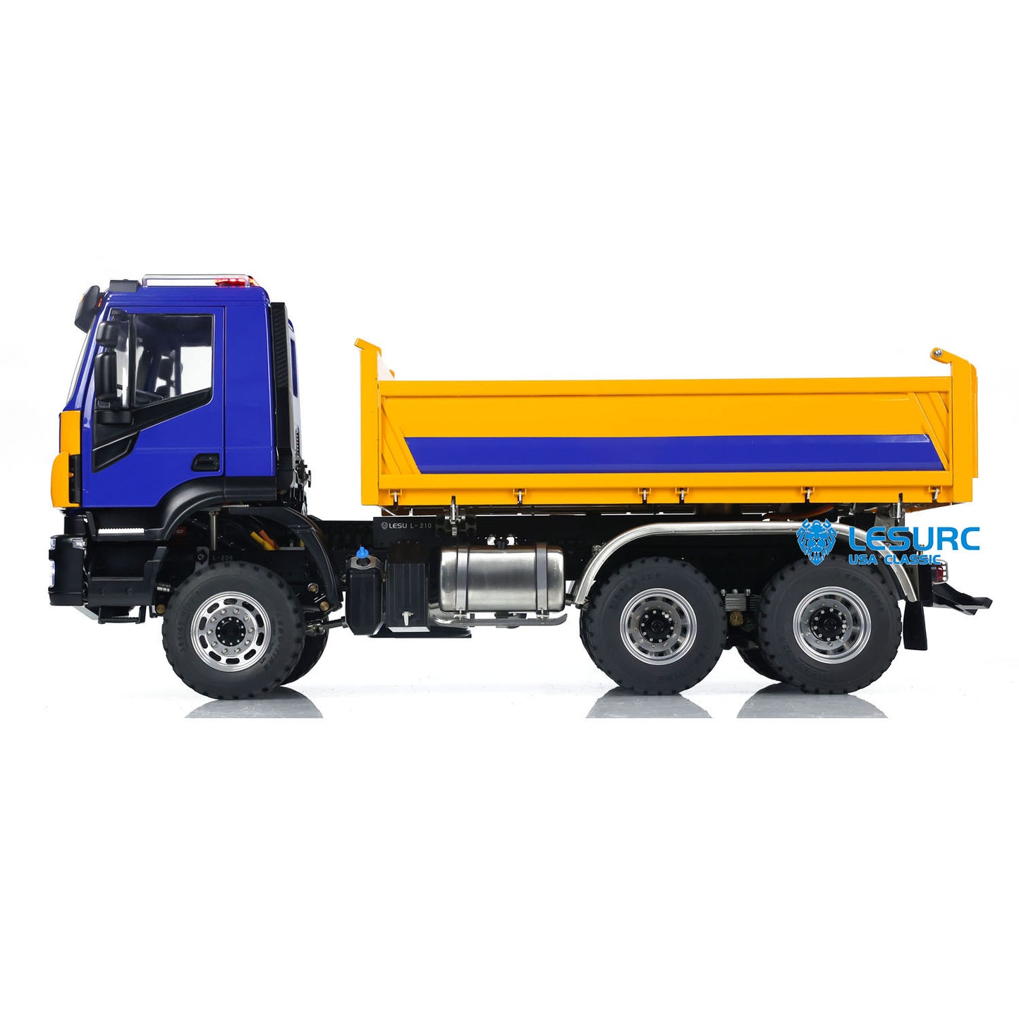 LESU 1/14 RC Hydraulic Dump Truck 3-way Metal 6x6 Remote Control Tipper Car Model Simulation Vehicle FlySky I6S Radio 3Speed