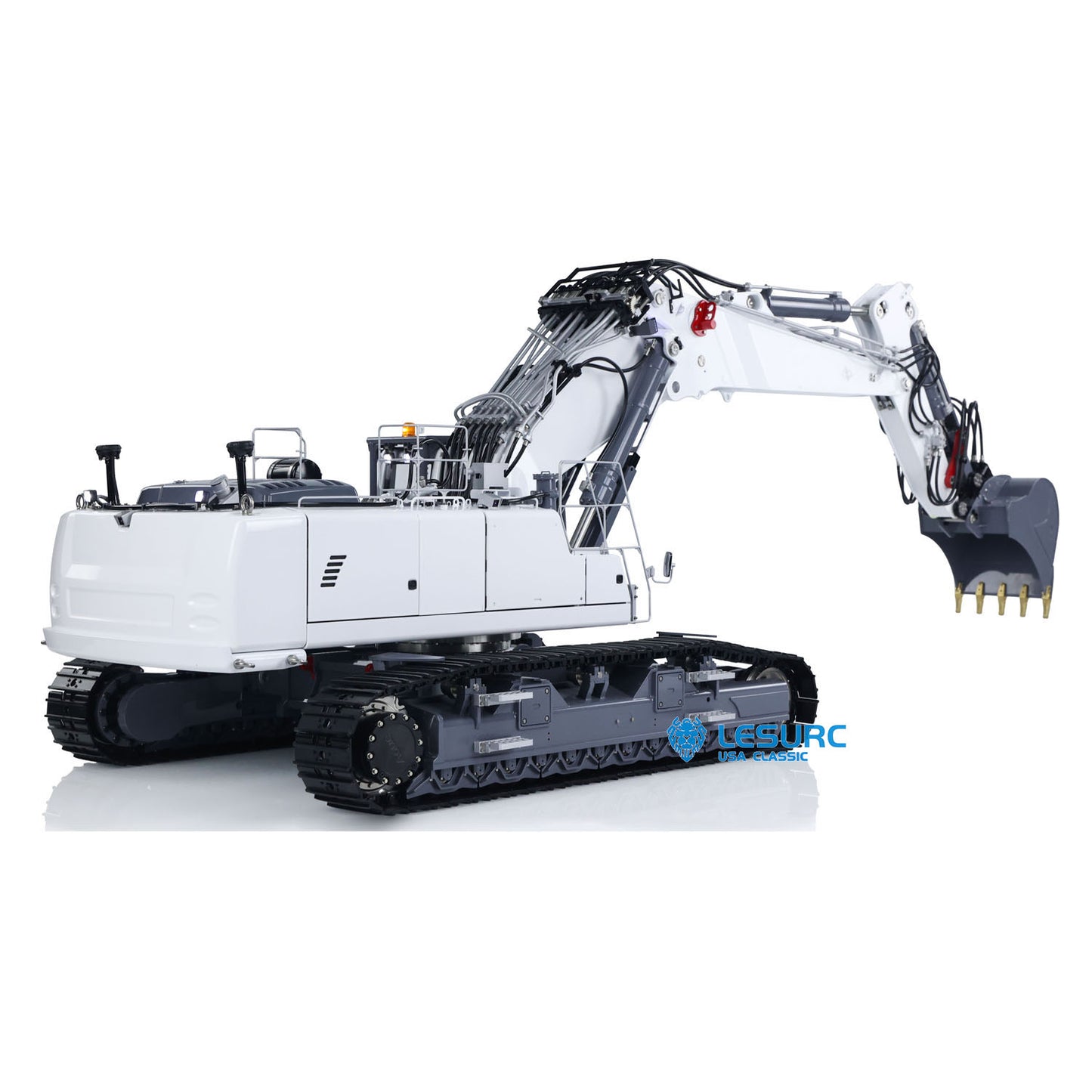 LESU 1/14 RC Heavy Full Hydraulic Demolition Excavator Aoue LR960 RTR Two Type Arms Digger Model Engineering Vehicle XE Radio