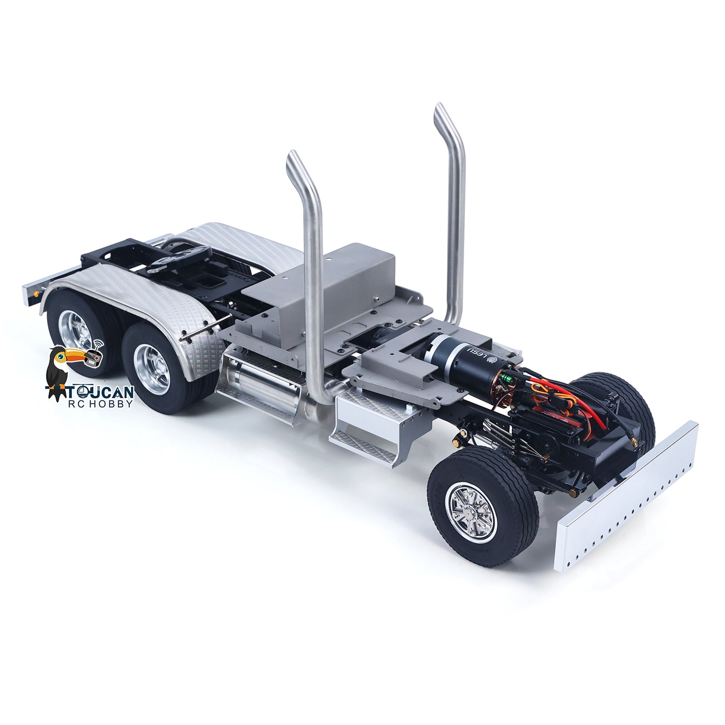 LESU 1/14 Scale Metal 6*6 Chassis for Remote Controlled Tractor Truck Motor Servo DIY Model W/O Battery Charger ESC