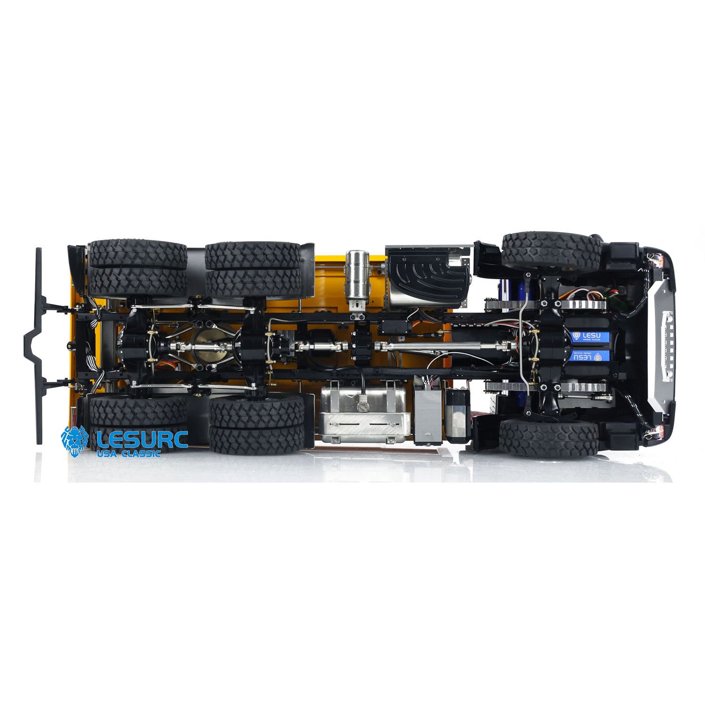 LESU A0009 1/14 Metal 6x6 RC Hydraulic Dump Truck with FlySky I6S Radio Controller 3 Speed Transmission for Model Enthusiast