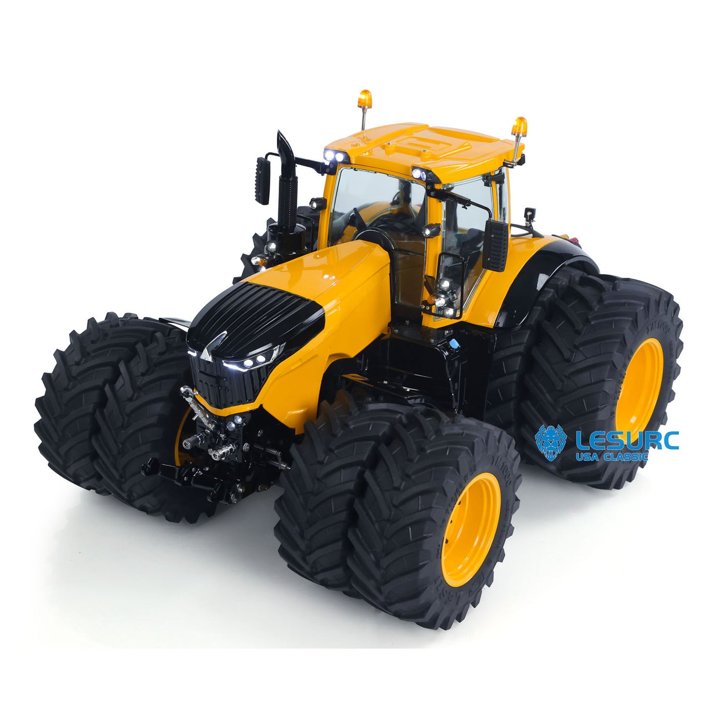 LESU AOUE 1050 4x4 Double Wheeled Farm Truck Metal 1/14 Hydraulic RC Tractor Car Light Smoking Simulation Sound Brushless Motor