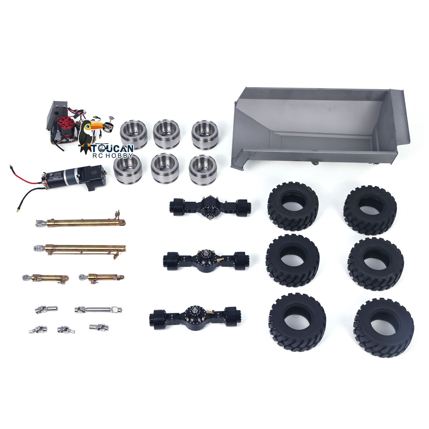 LESU Radio Controlled 1/16 Scale Metal Hydraulic Articulated Truck AT60H 6*6 Pump ESC Valve Cylinder Motor Servo Light System
