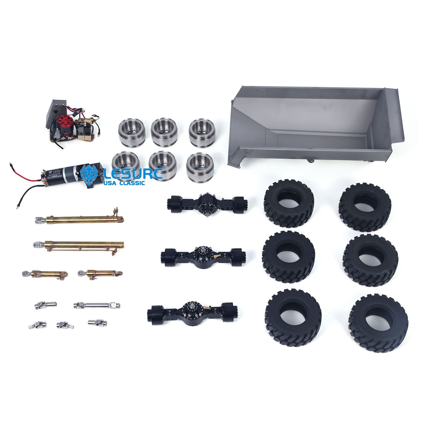 LESU Aoue AT60H 1/16 Metal Hydraulic KIT/PNP/RTR RC Articulated Truck A0004 with 2 Speed Transmission Light System for Construction Model Hobbyists