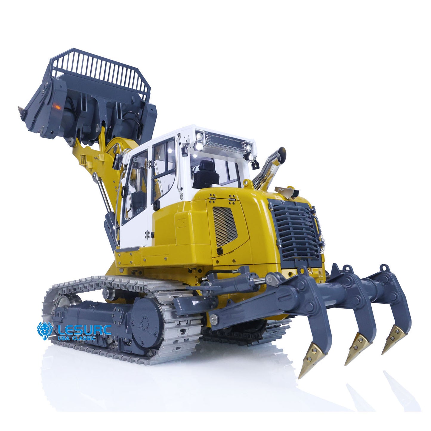 LESU LR636 1/14 Metal Hydraulic RC Tracked Loader Brushless Motor PL18EV Lite Remote Controller 4 Ways Directional Valve Sound Light System