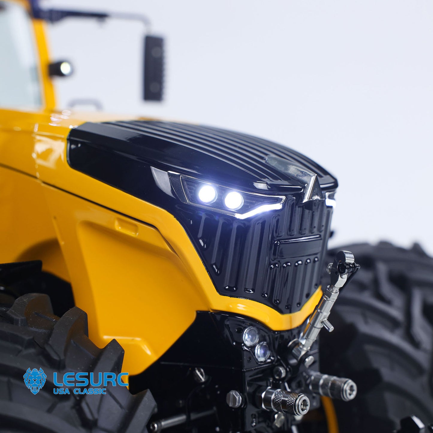 LESU AOUE 1050 4x4 Double Wheeled Farm Truck Metal 1/14 Hydraulic RC Tractor Car Light Smoking Simulation Sound Brushless Motor