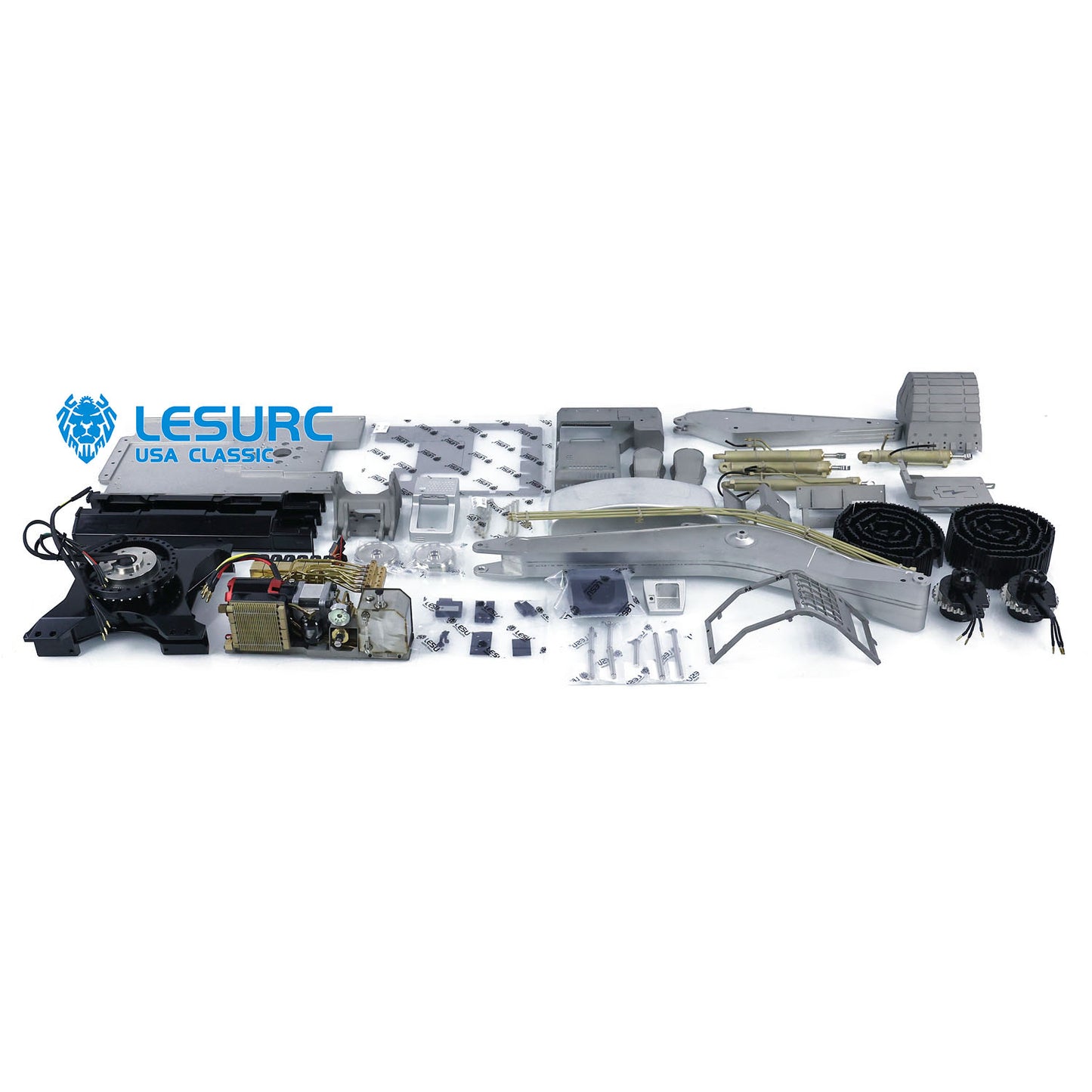 IN STOCK LESU 1/14 RC Hydraulic Euipment Excavator AOUE SK500 Metal Remote Controlled Digger Kits Hobby Model Servo ESC Motor