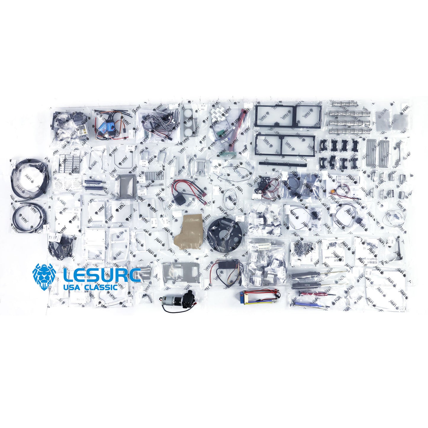 IN STOCK LESU 1/14 RC Hydraulic Euipment Excavator AOUE SK500 Metal Remote Controlled Digger Kits Hobby Model Servo ESC Motor