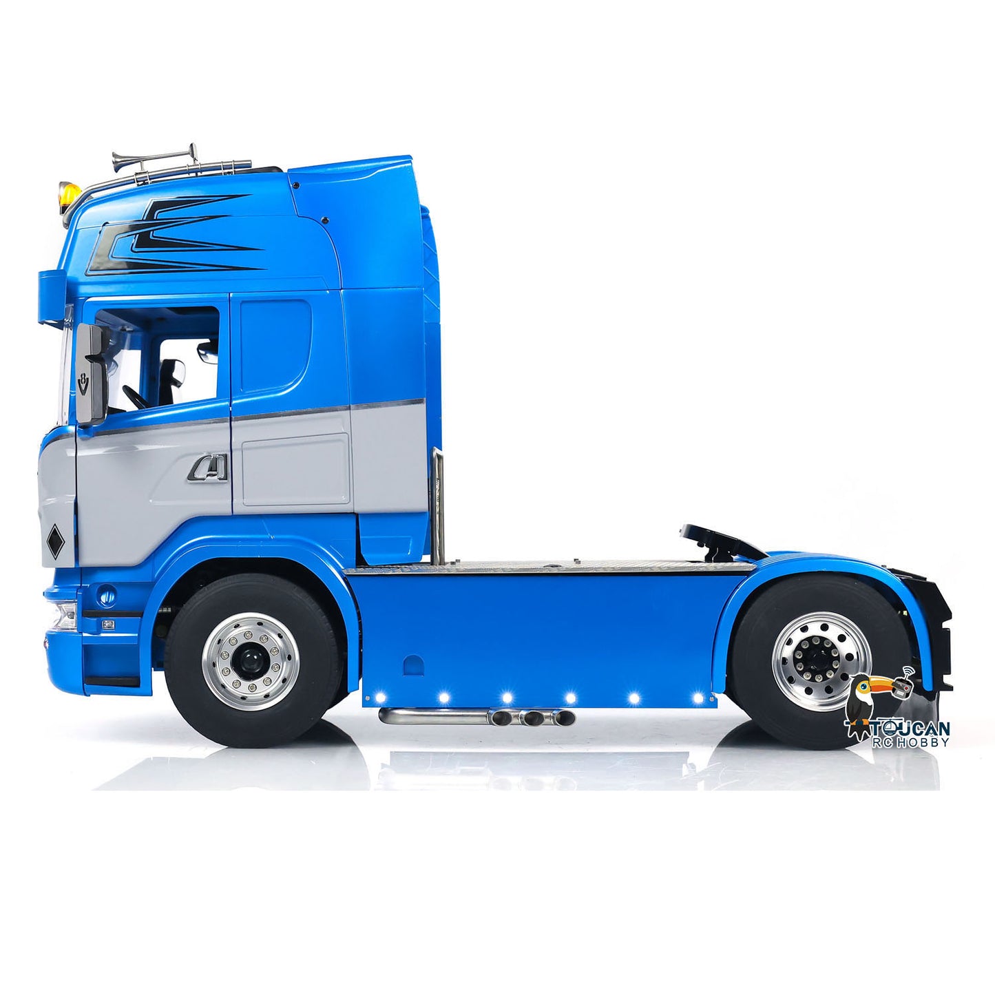 LESU 1/14 4*4 RC Tractor Truck Remote Control Car Hobby DIY Model Customized Sound Light System 801C RTR PNP Version