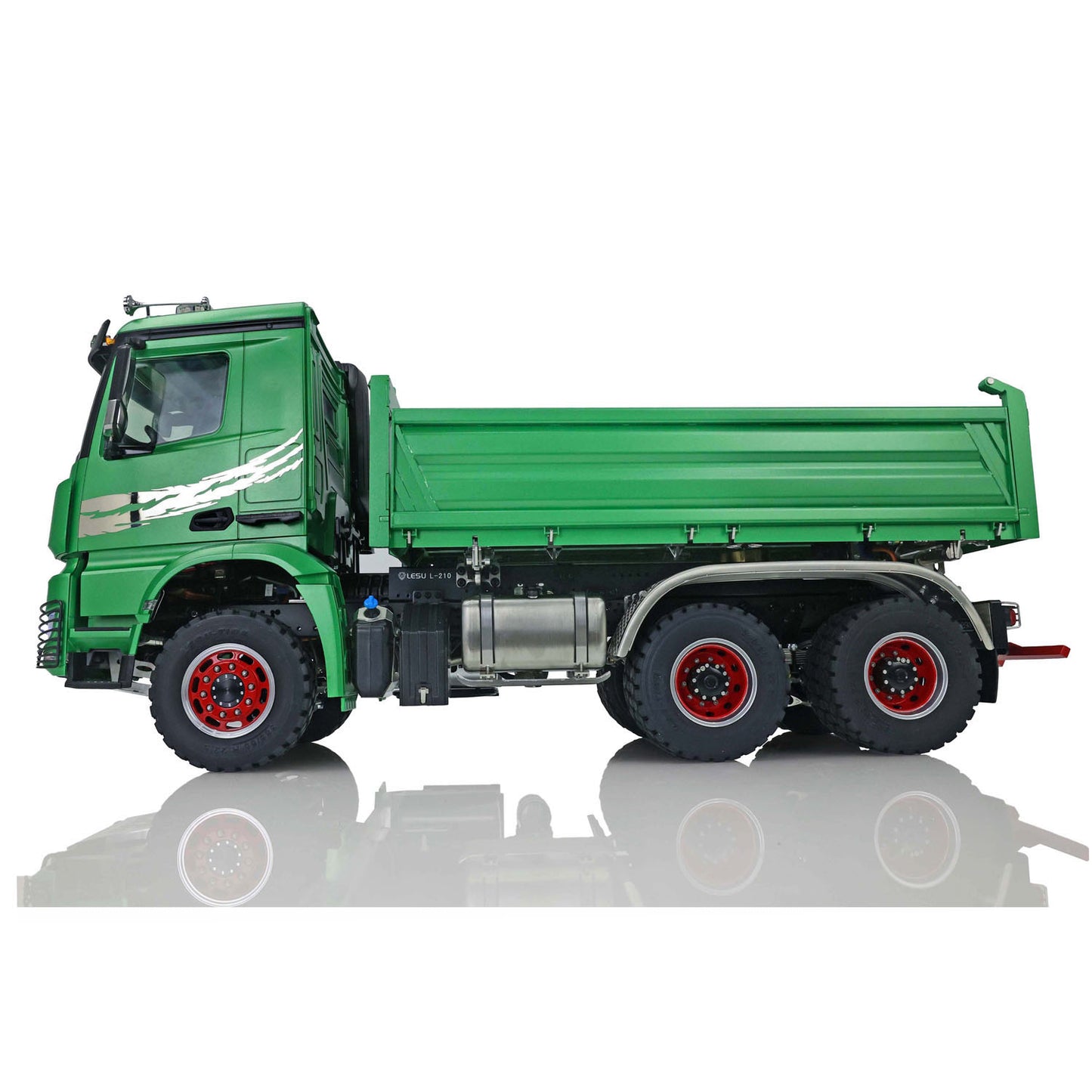 LESU 1/14 Remote Control Hydraulic Dumper 3Axles 3-way Tipper Radio System Battery Ready To Run Construction Vehicle Model