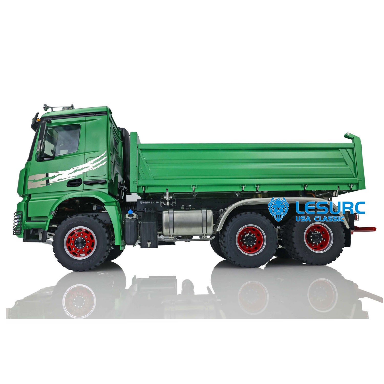 LESU K3363 Cabin 1/14 Metal 6x6 RC Hydraulic Dump Truck for Construction Model Enthusiast