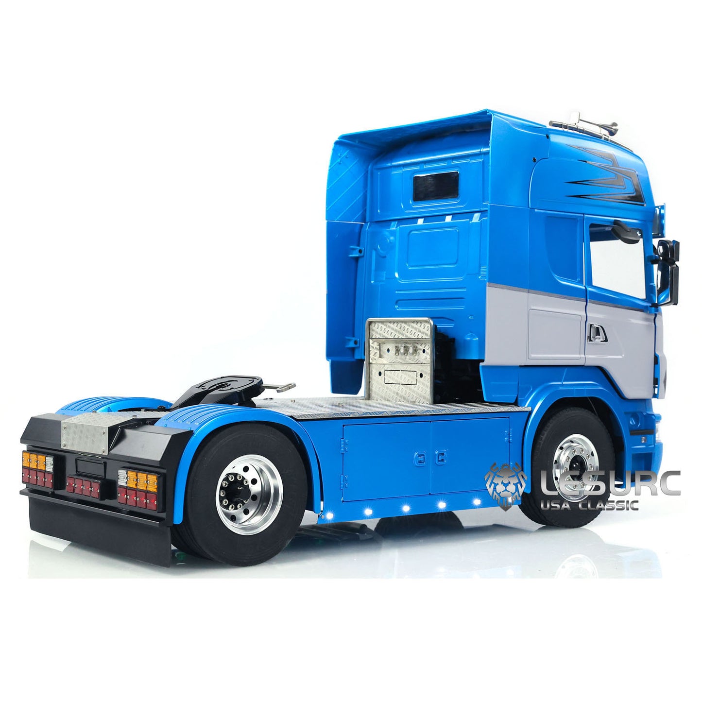 LESU 1/14 4*4 RC Tractor Truck Remote Control Car Hobby DIY Model Customized Sound Light System 801C RTR PNP Version