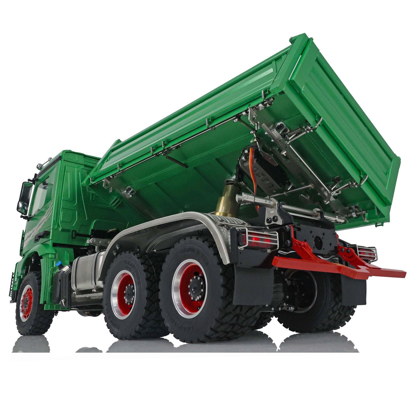 LESU 1/14 Remote Control Hydraulic Dumper 3Axles 3-way Tipper Radio System Battery Ready To Run Construction Vehicle Model