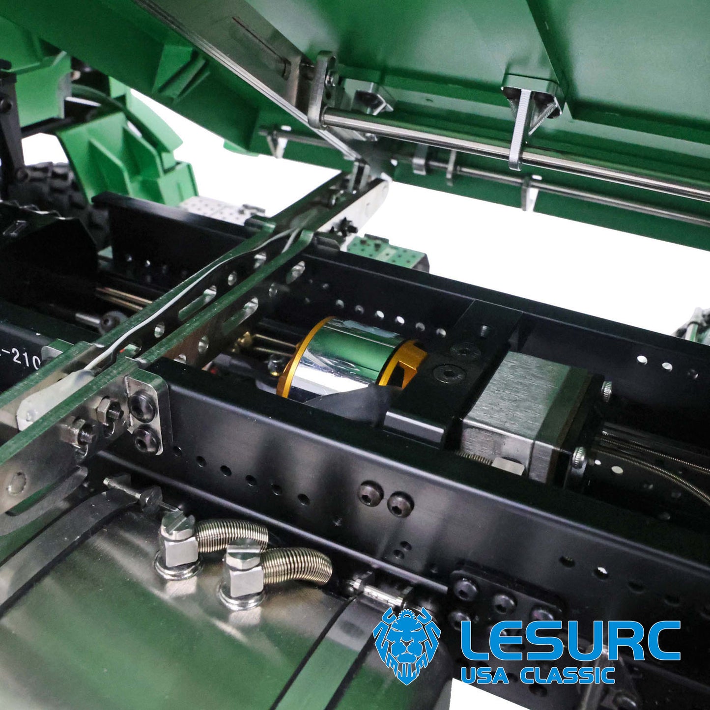 LESU K3363 Cabin 1/14 Metal 6x6 RC Hydraulic Dump Truck FlySky I6S Radio Controller 3 Speed Transmission Differential Lock for Model Enthusiast