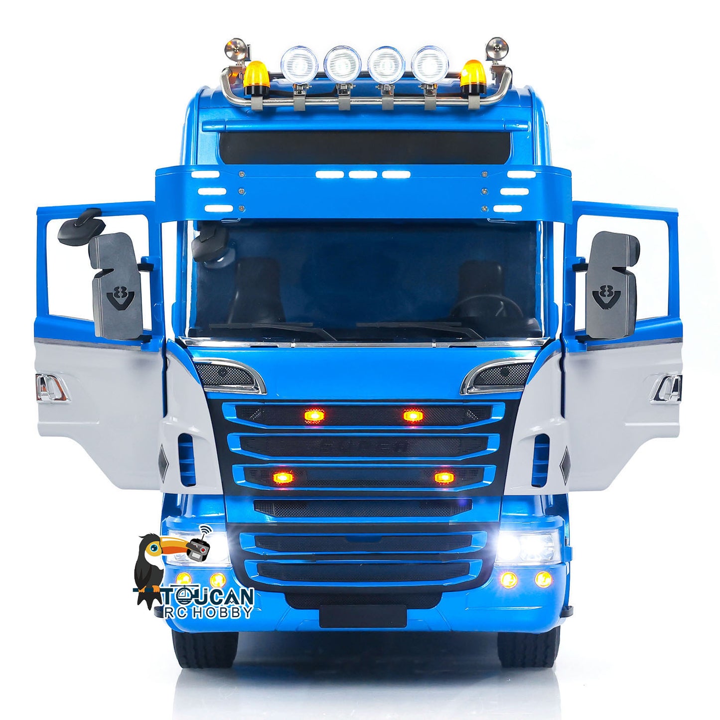 LESU 1/14 4*4 RC Tractor Truck Remote Control Car Hobby DIY Model Customized Sound Light System 801C RTR PNP Version