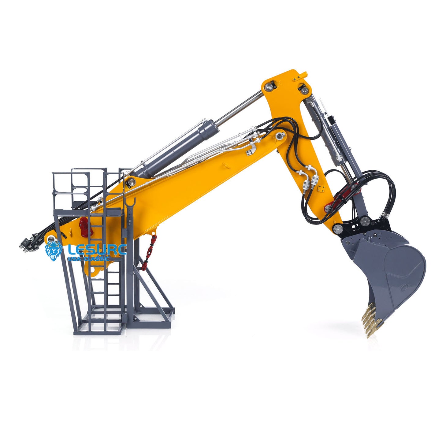 LESU 1/14 RC Heavy Full Hydraulic Demolition Excavator Aoue LR960 RTR Two Type Arms Digger Model Engineering Vehicle XE Radio