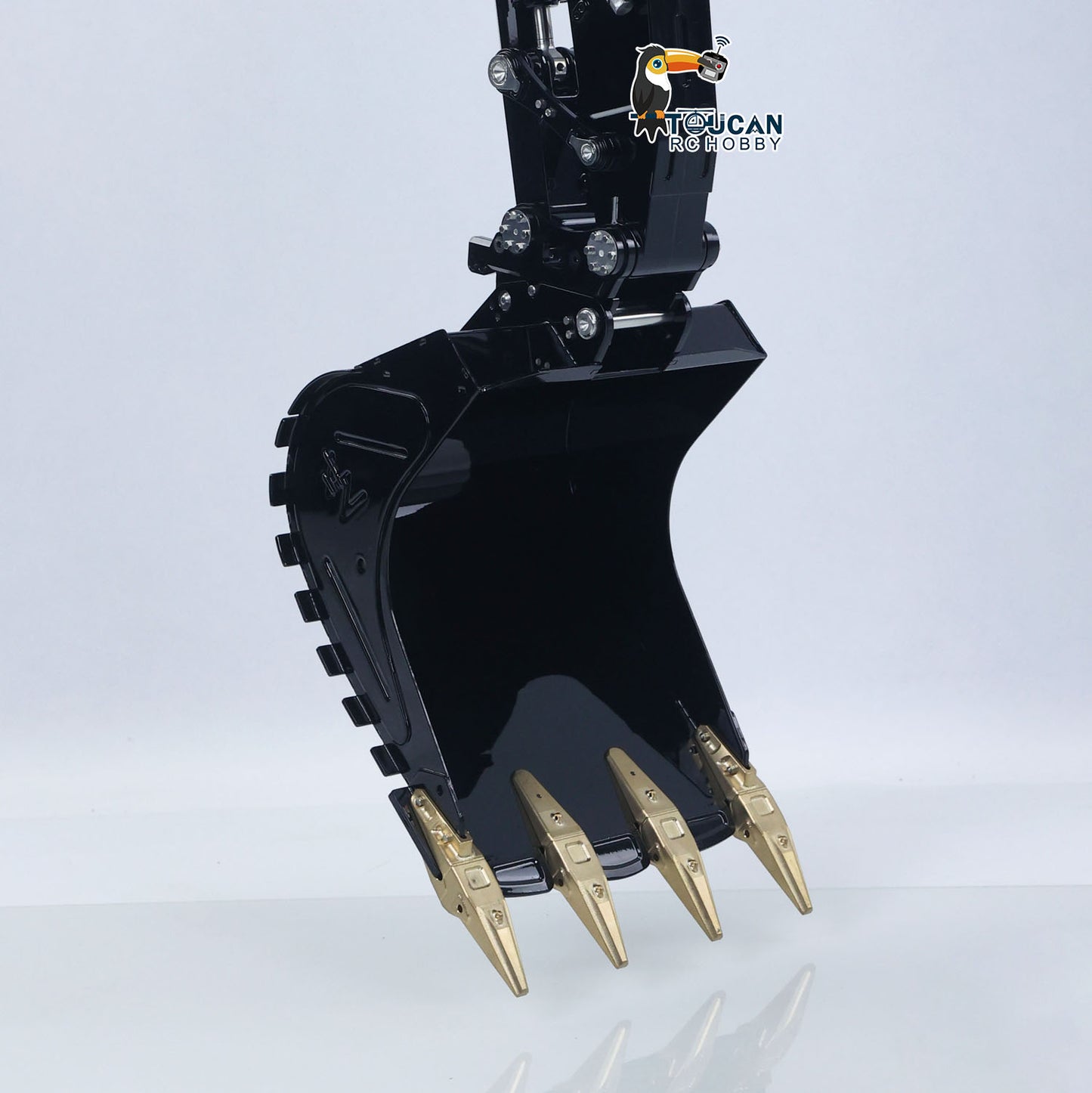 LESU Metal 1/14 RC Hydraulic 3 Arms Excavator LR956 Electric Motor Remote Control Digger Model With Dual-Pump Hydraulic System