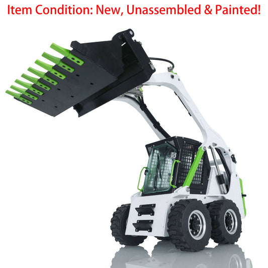 LESU Painted Metal 1/14 Wheeled Skid-Steer Remote Controlled Hydraulic Loader Aoue LT5H Sound Light System Motor Spare Parts