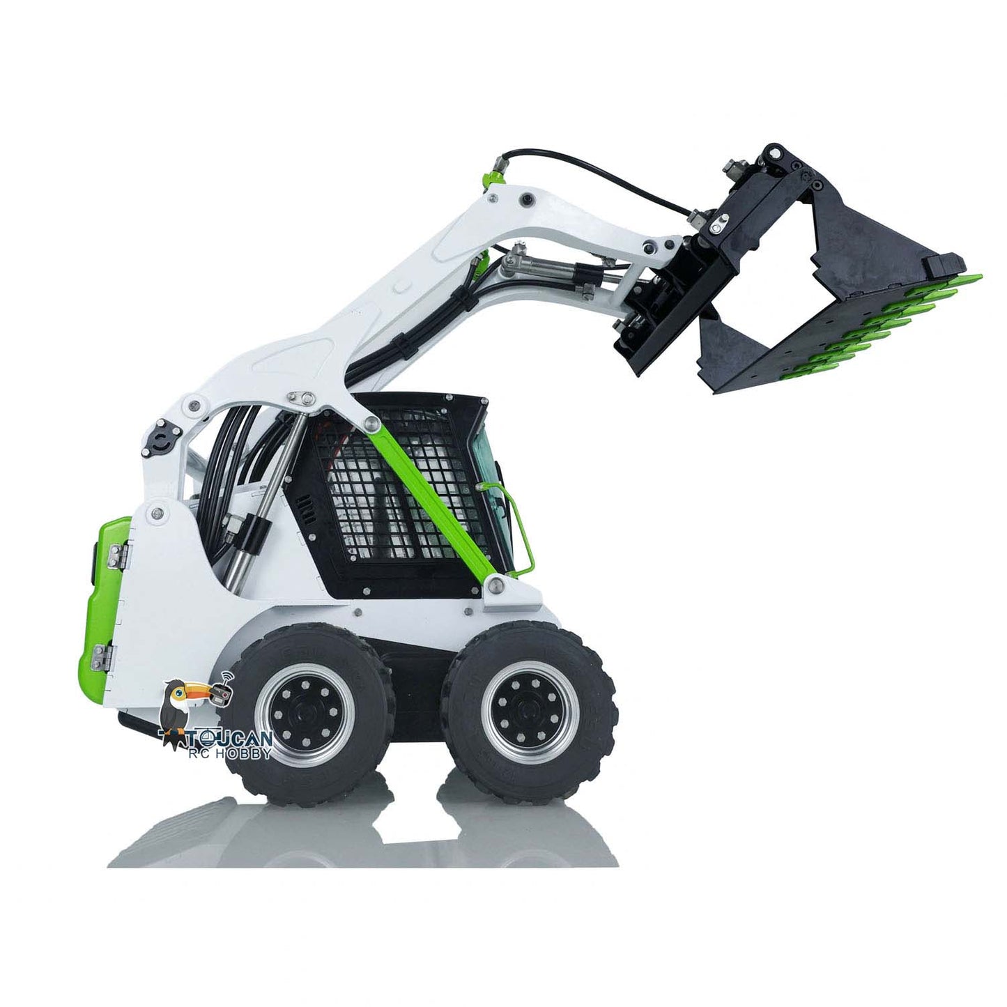 LESU Assembled 1/14 Scale Metal Aoue LT5H Wheeled Skid-Steer RC Hydraulic Loader Model W/ Sound Light System Motor ESC Servo