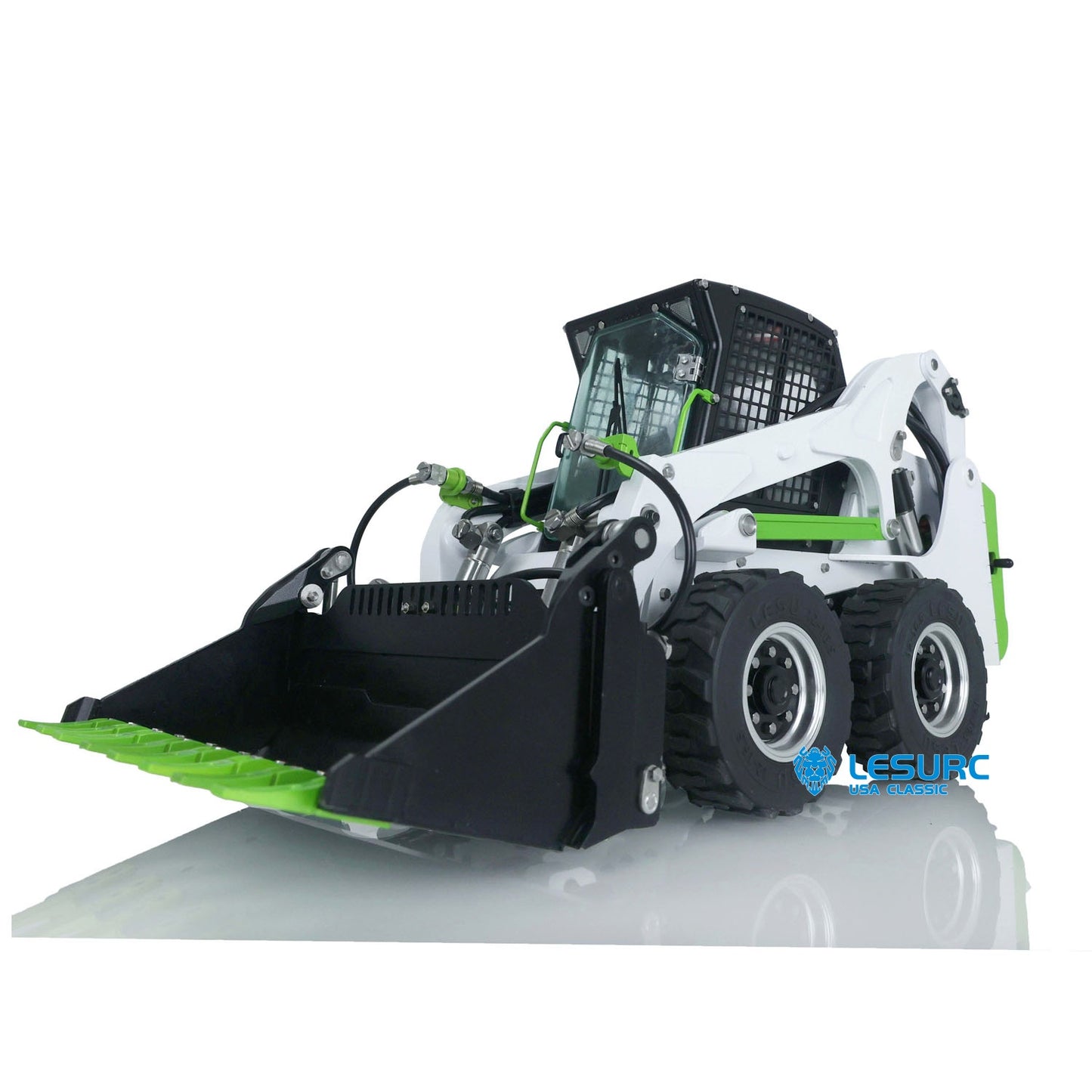 US STOCK LESU 1/14 Wheeled Skid-Steer Hydraulic RC Loader Aoue LT5H I6S Radio Controller Painted Assembled Light Sound Teshulianjie