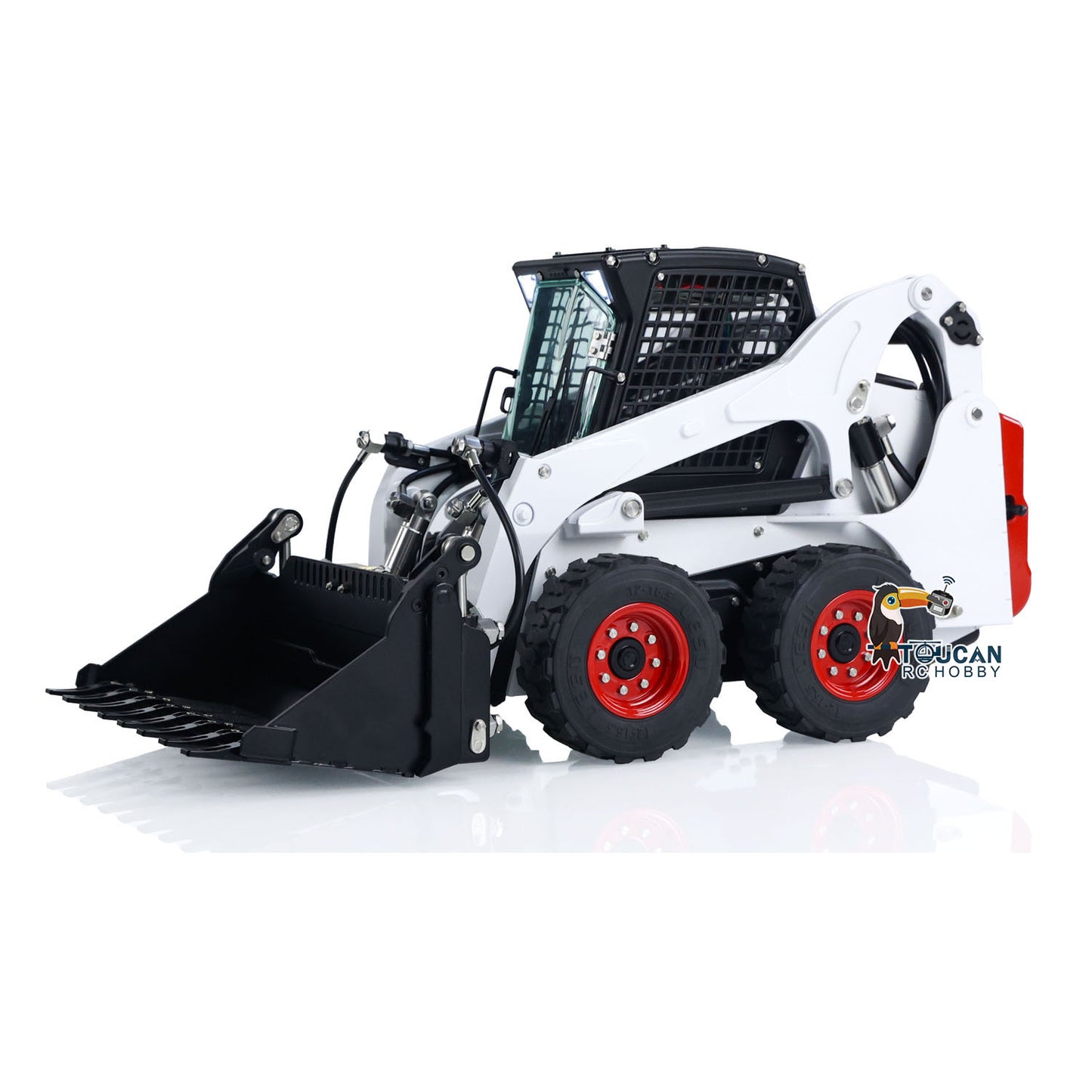 LESU 1/14 Bobcat Hydraulic RC Loader Wheeled Skid-Steer Aoue LT5H I6S Radio Cars