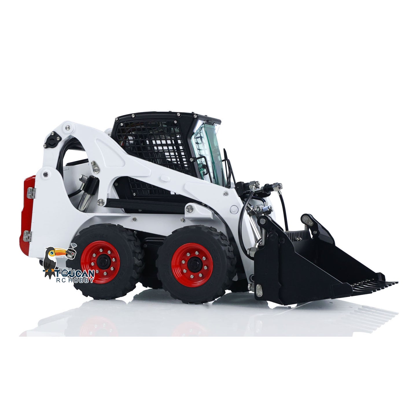 LESU 1/14 Bobcat Hydraulic RC Loader Wheeled Skid-Steer Aoue LT5H I6S Radio Cars