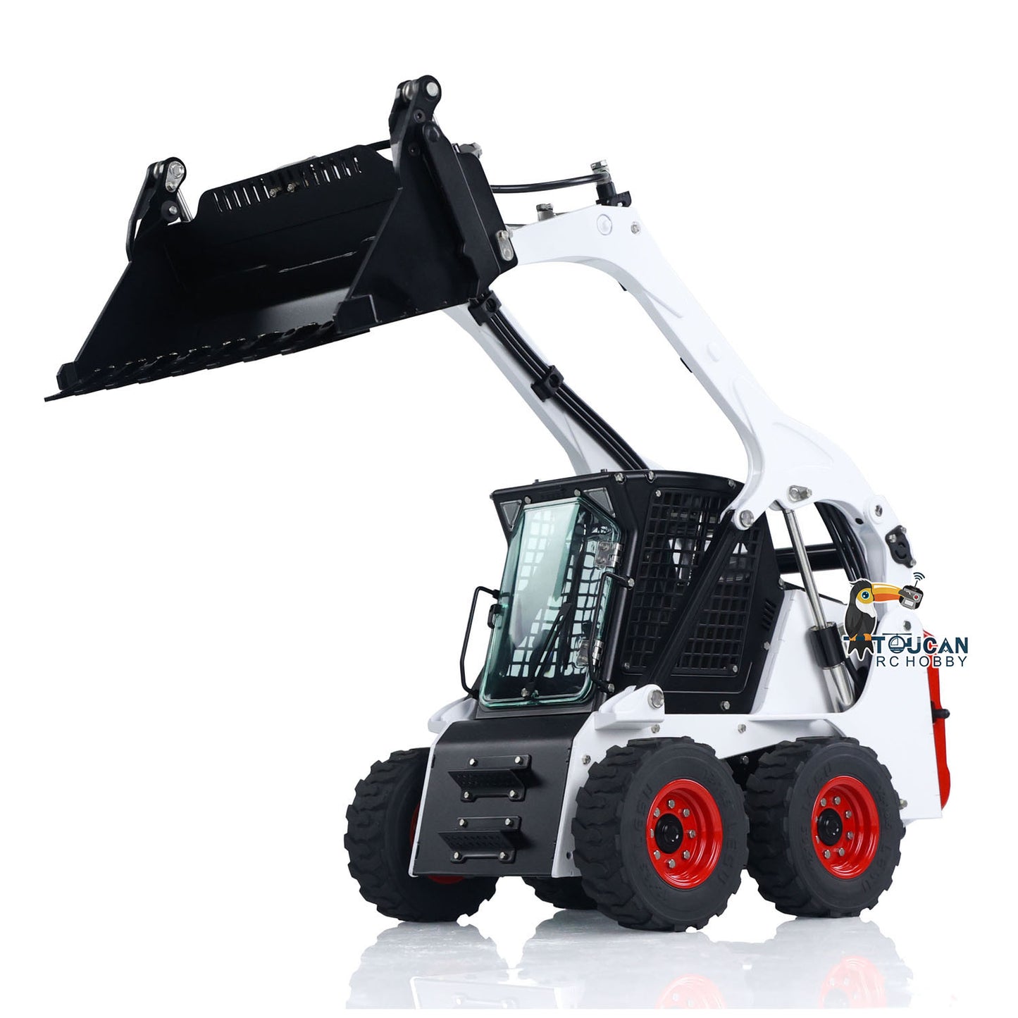 LESU 1/14 Bobcat Hydraulic RC Loader Wheeled Skid-Steer Aoue LT5H I6S Radio Cars