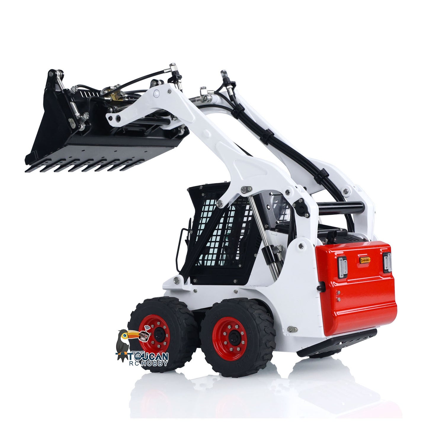 LESU 1/14 Bobcat Hydraulic RC Loader Wheeled Skid-Steer Aoue LT5H I6S Radio Cars