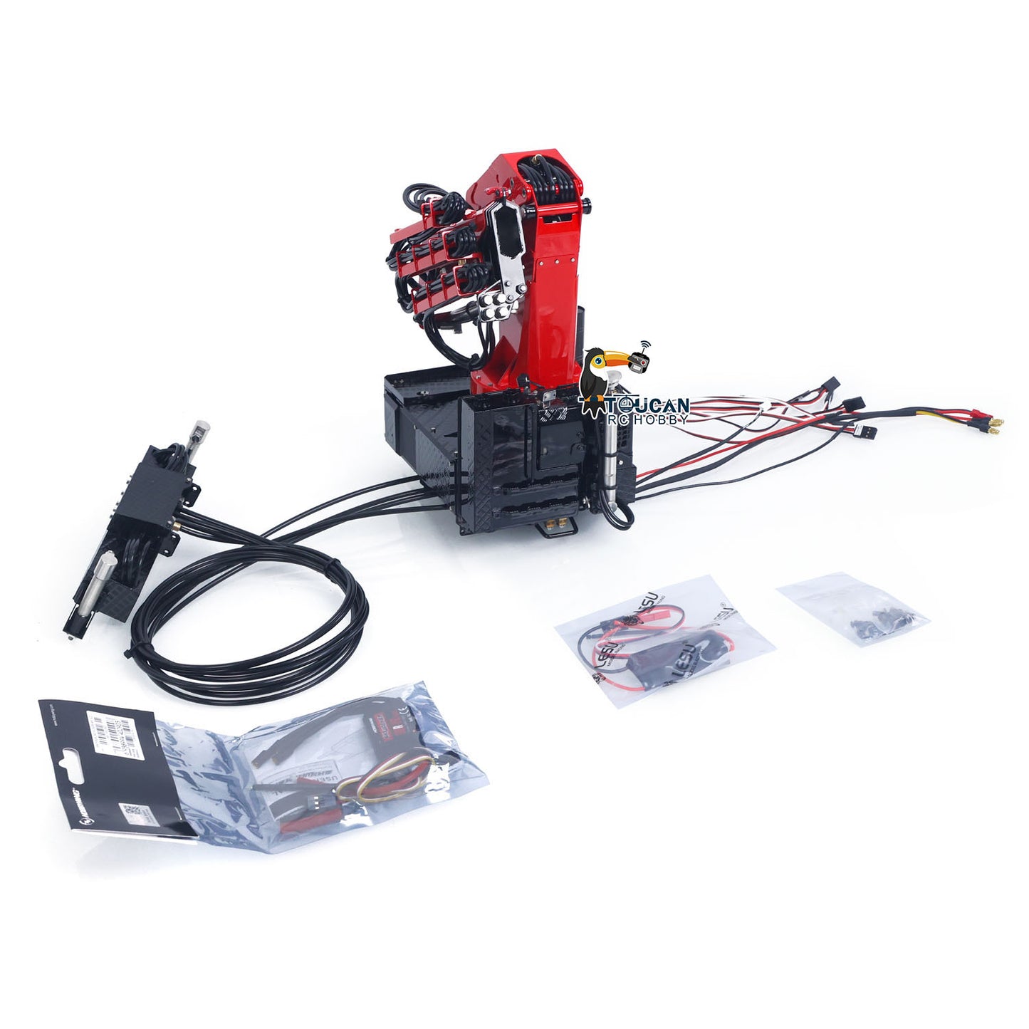 LESU 1/14 RC Model Parts Hydraulic Truck Crane W/ Control Valve Oil Pump Dumper