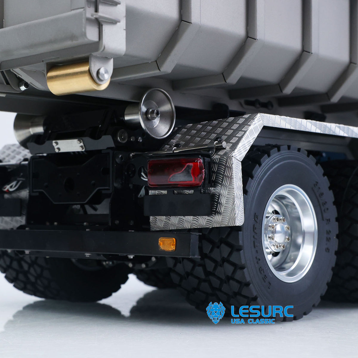 LESU Z0098 1/14 Metal Hydraulic Roll On Off Dump Truck 8x8 Folding Hooklift Engineering vehicle with 3Speed Gearbox Differential Lock Sound Light