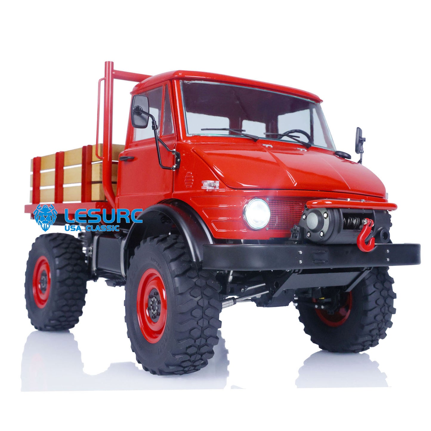 1/10 LESU 4x4 Metal RC Off-Road Vehicles for Unimog U406 Painted Assembled Car